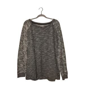 CHAMPION NEW $50 Black Space-Dye Raglan Sleeve Pullover Sweatshirt XXL